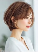 白髪ぼかし似合わせ/大人ショート/くびれボブ/1