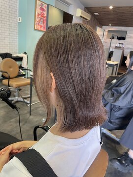 ステレオ ヘアデザイン 安城店(STEREO HAIR DESIGN) イヤリングカラー×ミルクティー