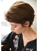 【juno】マニッシュおしゃれ☆かきあげショートパーマ
