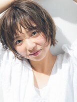 大人かわいい小顔ひし形マッシュショートボブ黒髪渋谷原宿神宮前