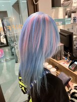 コワファーストナガサキシャンプーボーイ(COIFF1RST NAGASAKI SHAMPOO BOY)&nbsp;長崎 デザインカラー ペールブルー×ペールピンク