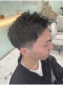 ナチュラルアップバングショート