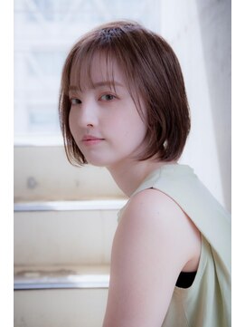 ヘアーズ ベリー 平尾店(hairs BERRY) ★BERRY切りっぱなしボブ美髪タンバルモリシフォンベージュ艶髪