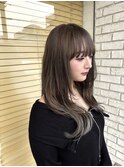 韓国風レイヤーカット☆くびれグレージュハイトーンカラー