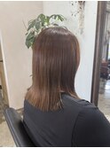 大人ボブレイヤーカットアッシュカラーダブルカラーおしゃれ女子