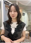 ミディアムで垢抜け!お洒落レイヤー