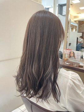 髪質改善/顔周りレイヤーカット/グレージュ[千葉/千葉駅]