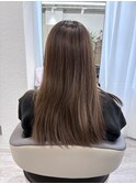  落ち着いた上品な ピンクパープル 重めゆる巻きロングレイヤー