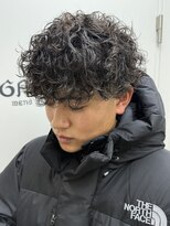 メンズサロン ガウディ 三宮店(men's salon Gaudi)&nbsp;波巻きスパイラルパーマ×刈り上げツーブロックマッシュ