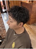 レイヤーボブハイライトカラーミルクティーベージュ