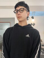 丹 men's perm/mallet hair