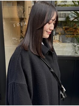 ソラス(SOLAS)の写真/酸性ストレートで理想の艶髪を。縮毛矯正後もアイロン不要で毎日が快適な仕上がりに！【千里山/関大前】