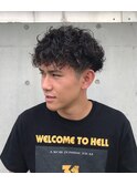 ツーブロック×パーマ