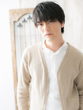 メンズヘア ビーセカンド 草加店(MENS HAIR B-2) 黒髪マッシュウルフで爽やかさUP!束感ヘアI