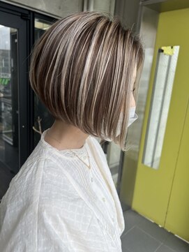 ガルボ ヘアー(garbo hair) #ガルボヘアー #バレイヤージュ #ハイライト #外国人風 にしむら