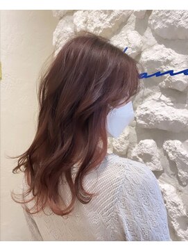 モアナ バイ ヘッドライト 沖縄東崎店(Moana by HEADLIGHT) Moana【東崎】#イヤリングカラー#ピンクカラー#レイヤーカット