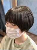 暗めカラー/グランマッシュ/フェイスフレーミング/都賀