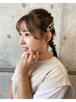 エミュ 天文館店(eMu) オリーブベージュ×ミディアムヘア