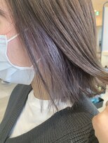 リモア(limore)&nbsp;切りっぱなしボブ×紫インナー