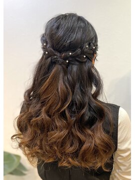 エニル(enil) ◎編み込みハーフアップ◎