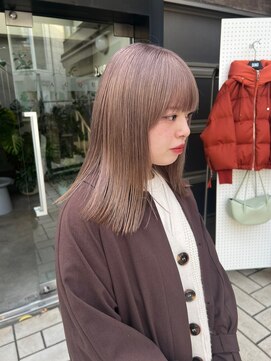 アクアオモテサンドウ(ACQUA omotesando) ☆切りっぱなしブリーチありミルクティーベージュグレージュ