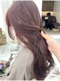 カシスピンクカラー ブリーチなし