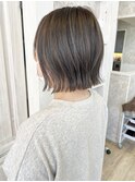 福山Caary夏スタイルシースルーハイライト切りっぱなしボブ20代