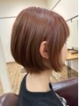 ヘアダイニング ボア(hair dining BoA's)&nbsp;ショートボブ×ブリーチなしWカラー×ピンクベージュカラー