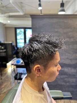 エクファフォーメン(EX-FA FOR MEN) /マッシュパーマ/ハイトーンカラー/前髪パーマ/アースカラー