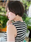 オリーブグレージュ大人ボブ束感ショートh3川口30代40代50代