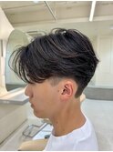 メンズ/センターパート/ニュアンスパーマ
