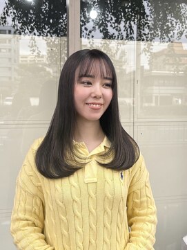 ミニム ヘアー(minim hair) 【minim×りの】ローレイヤー×オリーブグレージュ
