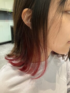 アヴァンス アリオ鳳店(AVANCE) イヤリングカラー×レッド×外はね