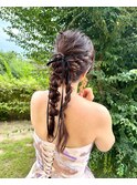 結婚式前撮りヘア
