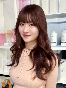 ベレーザ 渋谷(BELEZA) 11041黒髪グレーアッシュ韓国風巻き姫カットレイヤーワンカール