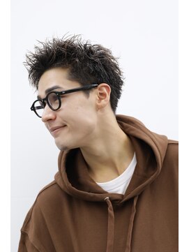 エース(ACES) 刈り上げスパイキーショートアップバングツーブロックビジネス