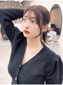 デジタルパーマレイヤーカット顔周り前髪ミディアムロング/新宿