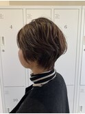 似合わせショートxくせ毛xハイライト