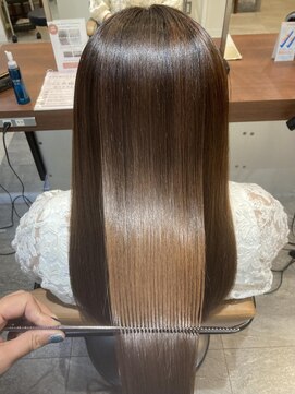 エイクス ヘア デザイン×美髪クリニック 千葉(AQs hair design) くびれヘア/アプリコットオレンジ/夏/髪質改善[千葉駅]