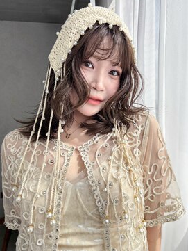 アルバム 池袋(ALBUM) ミディアム韓国ヘア顔周りレイヤーロング_F30679