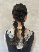 ツインポニーアレンジ/ヘアセット