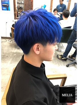 メリア(MELIA) 原色ブルー#浦和#美容院#南浦和#縮毛矯正#髪質改善#メンズ