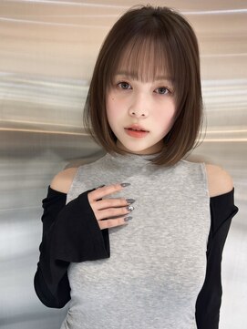 シー バイ ロンド 新宿(Sea by Lond) ココアベージュ×レイヤー[小顔/黒髪/オリーブグレー]