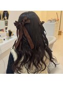 韓国ヘア くびれレイヤー 顔周りカット 無重力パーマ