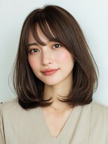 ヘアー ミッション 心斎橋店(hair Mission)&nbsp;ミディアムボブ/レイヤーカット/透明感ナチュラルブラウン