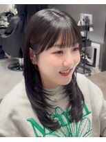 ハルキミナト ジャパン ヨコハマ(HARUKI MINATO japan YOKOHAMA) ミディアムレイヤー/顔周りカット/顔周りレイヤー/ミディアム