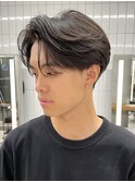 コンパクト毛流れセンターパート
