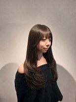クレビア 名古屋(CreBiA) 地毛風アッシュブラウン×韓国レイヤー×艶ロング