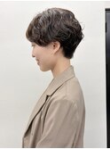 ダークパープル/ナチュラルショート/夏のヘアアレンジ/横浜