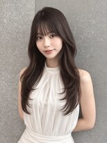 シー バイ ロンド 新宿(Sea by Lond)&nbsp;ワンホンレイヤ ー×ダークブルー[デジタルパーマ/ボブ/韓国]